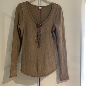 Free People (We the Free) Lace up front top. M